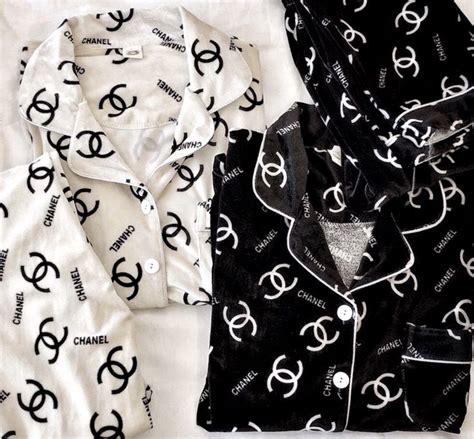 chanel pajamas set|chanel pyjamas.